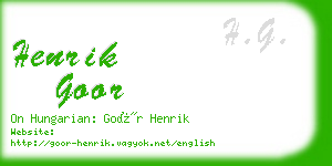 henrik goor business card